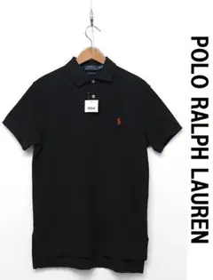 U385 POLO RALPH LAUREN ポロシャツ 鹿の子 黒染め S
