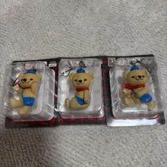 【コンプリート】ぽすくま　フィギュアストラップ　キーホルダー　3種セット