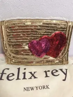 【新品未使用】フェリックレイ　スパンコールクラッチバッグ