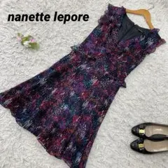 nanette lepore ナネットレポー 総柄 シルクワンピース ドレスのサムネイル