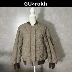 GU rokh コラボ キルティング ブルゾン ジャケット チェック L