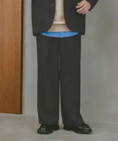 ツイードライク/ワイドスラックス　完売Sサイズ　レイジブルー