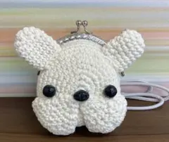 フレンチブルドッグ　白☆ポーチ⑦