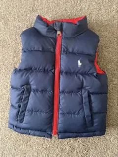 ポロ・ラルフ・ローレン ダウンベスト ネイビー/レッド