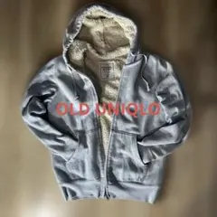 00s OLD UNIQLO 裏ボア ジップパーカー グレー M y2k