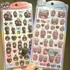 正規品　うるちゅるポップシール　モンチッチ　２枚セット