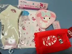 My Melody マイメロ　4点セット　ウェットワイプケース靴下　レアポーチ