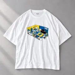 グラニフ◆パンダプリントTシャツ(XL)オーバーサイズ 綿100％ 私生活 白