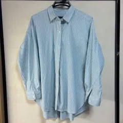 グローバルワーク 長袖ストライプシャツ