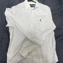 Ralph Lauren クラシックフィット ホワイト長袖シャツ