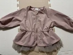 薄手　裾フリル付きピンクジャケット　95