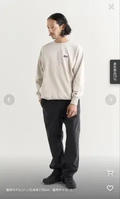 【新品未使用】ナンガ　NANGA スウェット　Lサイズ　グレー　おまけ付き NANGA トレーナー スウェット NANGA/ナンガ ECO HYBRID BOX LOGO