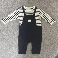 ロンパース・カバーオール 70-80cm ストライプ
