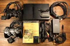 薄型PS2 77000フルセット HDMI対応 純正コン2個すぐ遊べるソフト付き