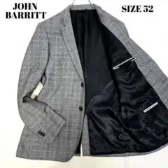 極美品 JOHN BARRITT テーラードジャケット グレンチェック 52のサムネイル