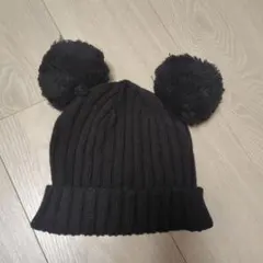 東京ディズニーリゾート公式 ニット帽 黒
