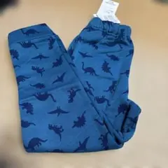 裏起毛　長ズボン　恐竜柄ボトムス 130cm