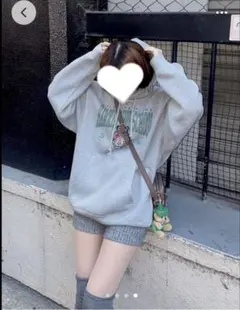 GU ヘビーウェイトスウェットパーカー Stranger Things グレー