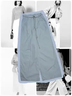 GU ホワイトデニム ワイドパンツ フレア