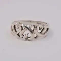 ティファニー 指輪 トリプルラヴィングハート シルバー925 リング 14号