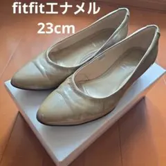 ベージュ ポインテッドトゥ パンプス 23.0cm