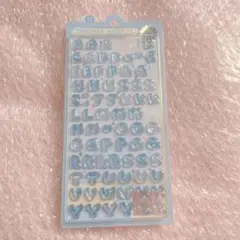 ボンボンドロップシール アルファベット えいもじ ブルー 青 水色 おすそ分け