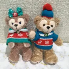 ダッフィー シェリーメイ ぬいぐるみバッジ クリスマス 2011