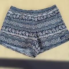 patagonia ネイビー系 幾何学模様 ショートパンツ