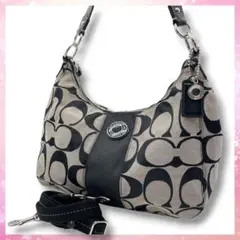 COACH Signature Canvas 2way Shoulder Bag