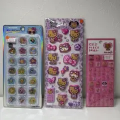 日焼けキティシール★おはじきタイル３点セット