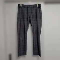 THE SHOP TK グレー系チェック　イージーパンツ　裏メッシュ
