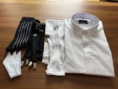 結婚式 新郎新婦父モーニング シャツ 小物セット8点