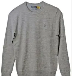 【新品】ポロラルフローレン　クールネックセーターグレーM ラスト1点
