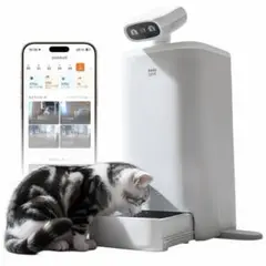 猫用スマート見守りロボット 自動給餌器 AIカメラ 自動給餌計画 360°見守りのサムネイル