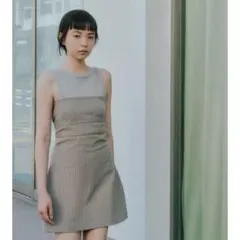 【お値下げ中】ZARA ピンストライプ柄ストラップレスワンピース