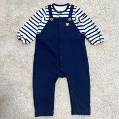 【新品】ミキハウス ホットビスケッツ オーバーオール カバーオール 80