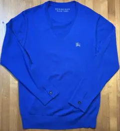 美品★バーバリーブラックレーベル メンズ Vネックニット