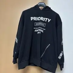 ANAP GIRL アナップガール 黒　パーカー　ガール　M