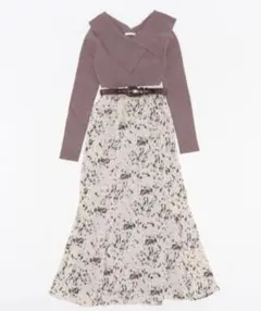 RESEXXY WEB限定 ワイドカラーニットワンピース