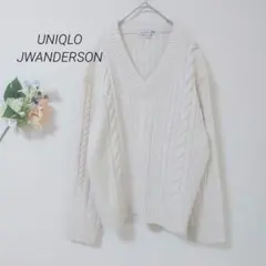 01 ユニクロ JW ANDERSON 長袖 ニット セーター Vネック