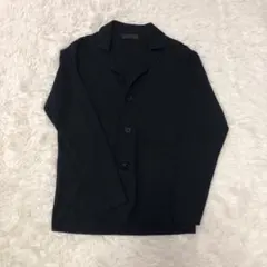 ユニクロ ネイビー 襟付き カーディガン 長袖 M