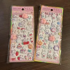 Piffy Paw 立体シールセット うさぎと猫