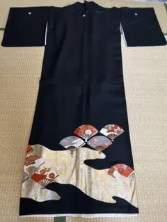 黒留袖 小柄な方向け 五つ紋付