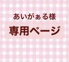 あいがぁる様専用ページ