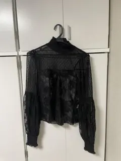 FOREVER21 黒 レース フレア袖 トップス S