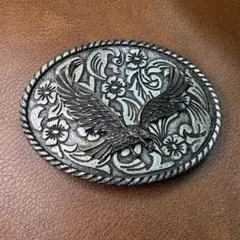 バックル ベルトバックル メンズ シルバー イーグル 花柄