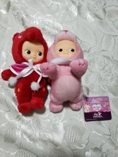 ローズオニールキューピー×ピンクパンサー ぬいぐるみ大【お座り】２体セット 2025年最新】ローズオニールキューピー×ピンクパンサー