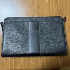 BURBERRY バーバリー クラッチバッグ レザー ホースロゴ ブラック