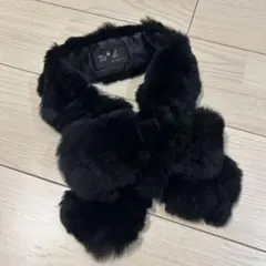 アニエス・ベー　リアルラビットファー　ティペット　マフラー　ストール