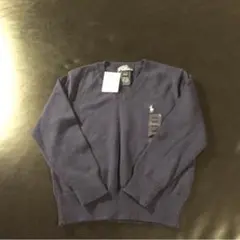 ラルフ ローレン Vネックニット  ネイビー 3／3T